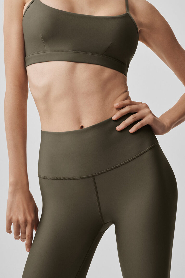 Леггинсы Alo Yoga 7/8 High-Waist Airlift Legging «Olive Tree» Женская