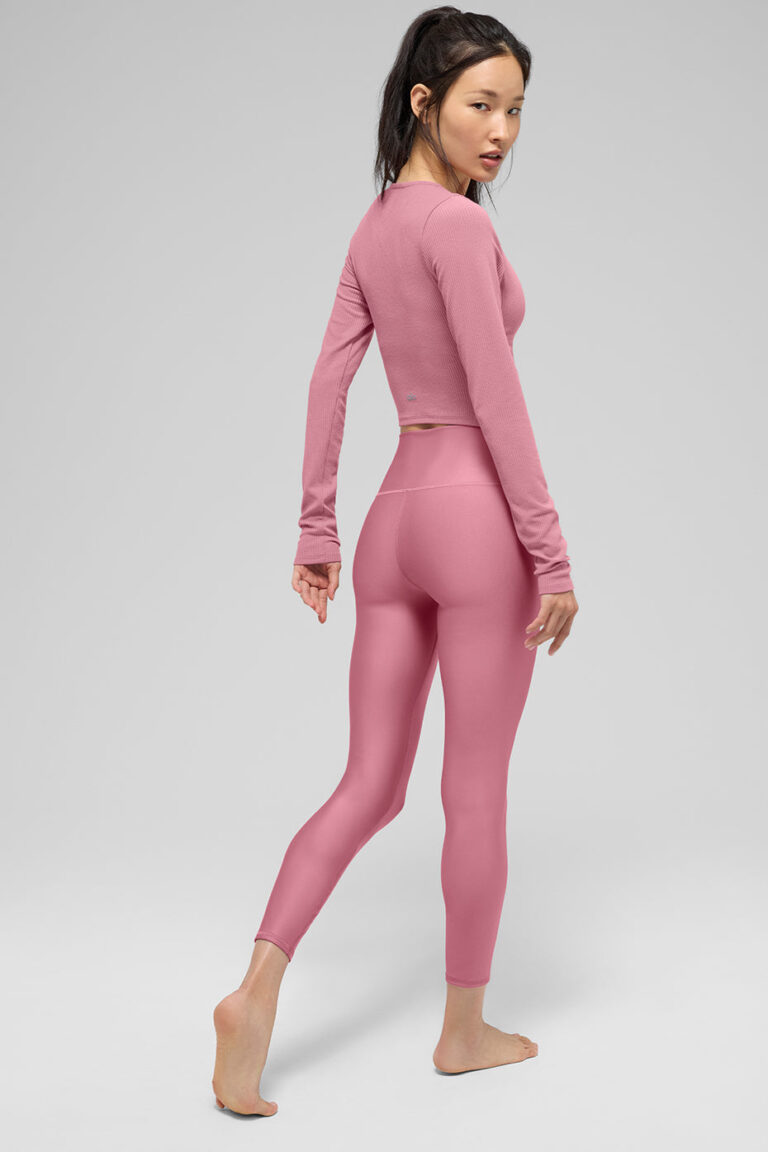 Леггинсы Alo Yoga 7/8 High-Waist Airlift Legging «Pink Wild Rose» Женская