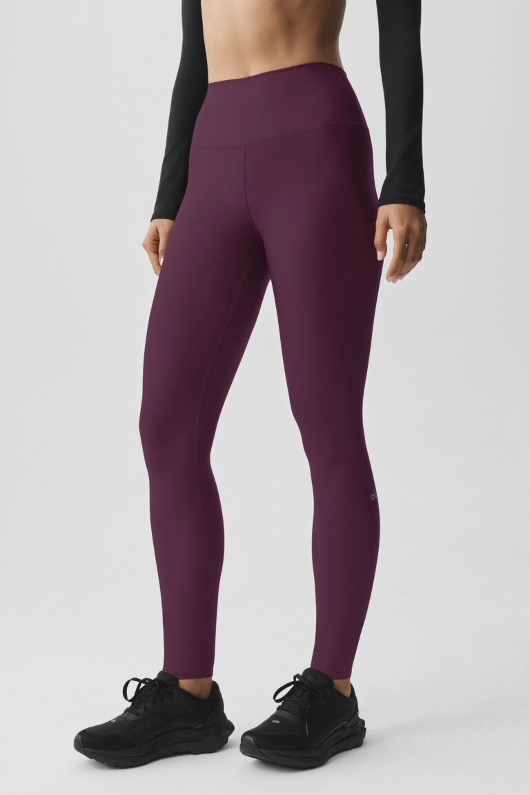 Леггинсы Alo Yoga 7/8 High-Waist Airlift Legging «Rich Bordeaux» Женская