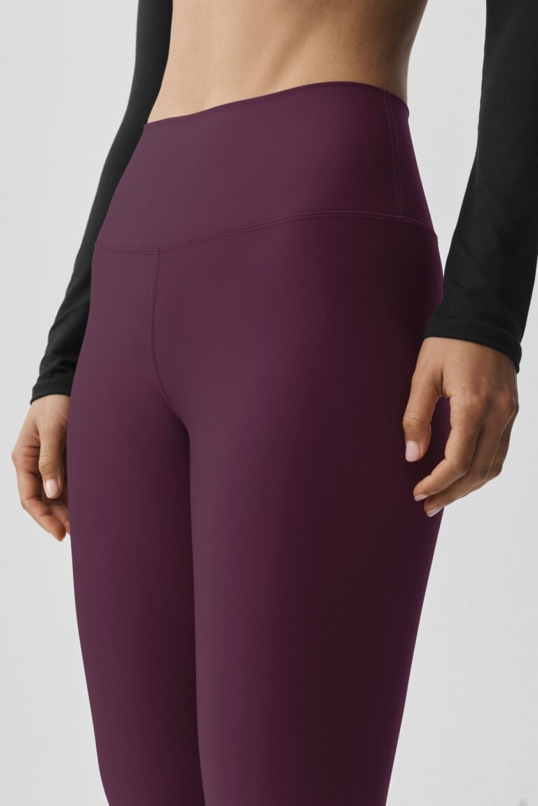 Леггинсы Alo Yoga 7/8 High-Waist Airlift Legging «Rich Bordeaux» Женская