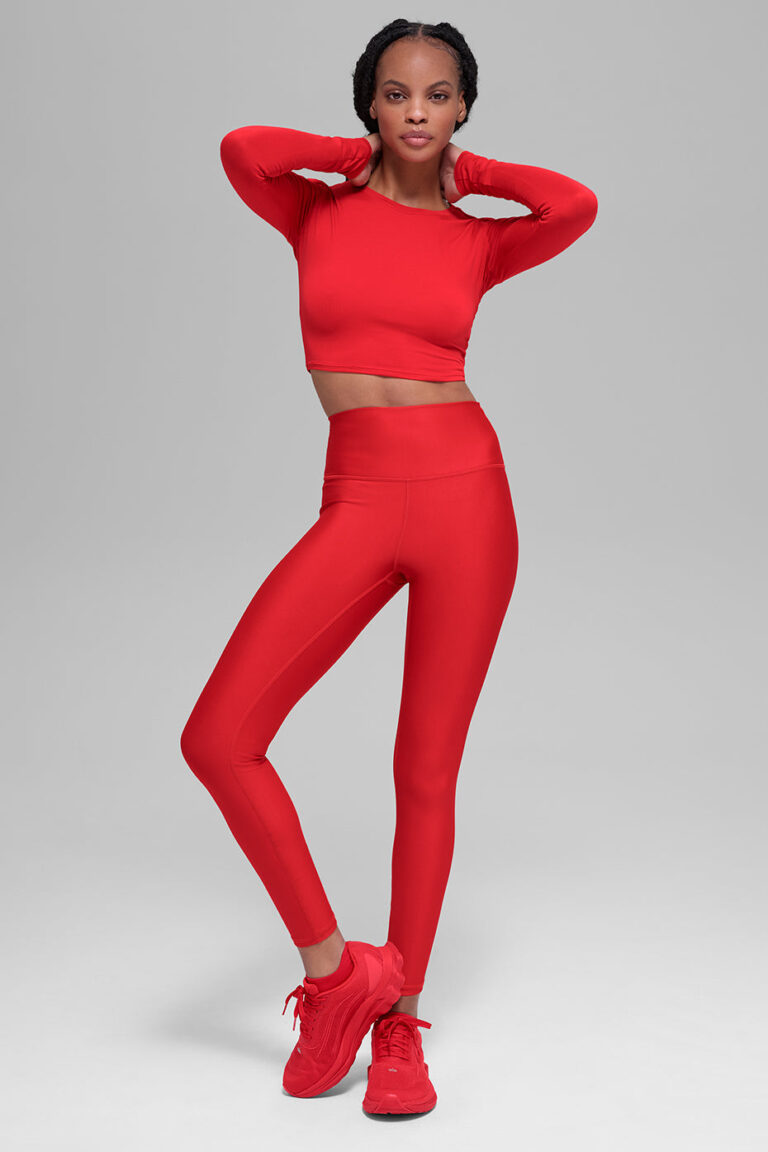 Леггинсы Alo Yoga 7/8 High-Waist Airlift Legging «Bright Red» Женская