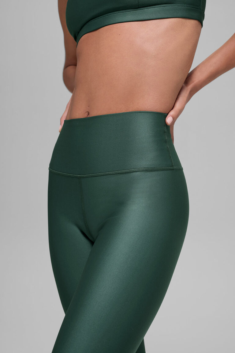 Леггинсы Alo Yoga 7/8 High-Waist Airlift Legging «Clover Green» Женская