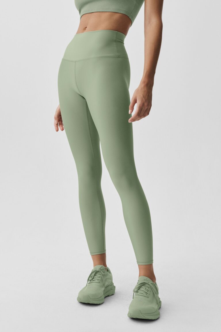 Леггинсы Alo Yoga 7/8 High-Waist Airlift Legging «Dune Grass» Женская