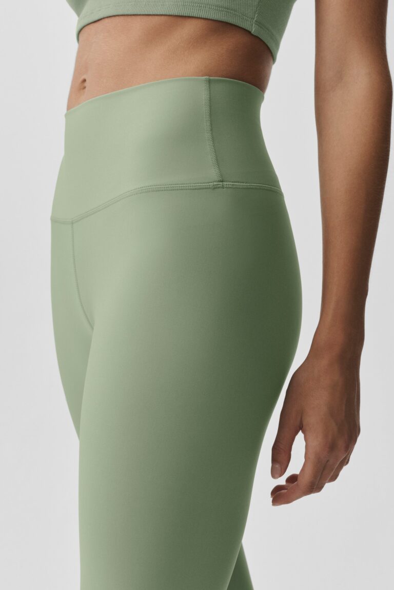 Леггинсы Alo Yoga 7/8 High-Waist Airlift Legging «Dune Grass» Женская