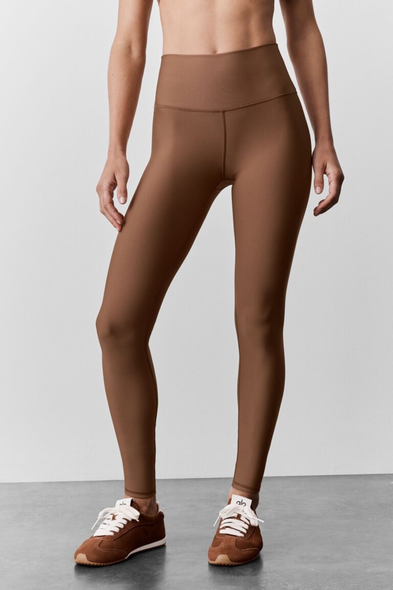 Леггинсы Alo Yoga 7/8 High-Waist Airlift Legging «Sun Kissed Brown» Женская