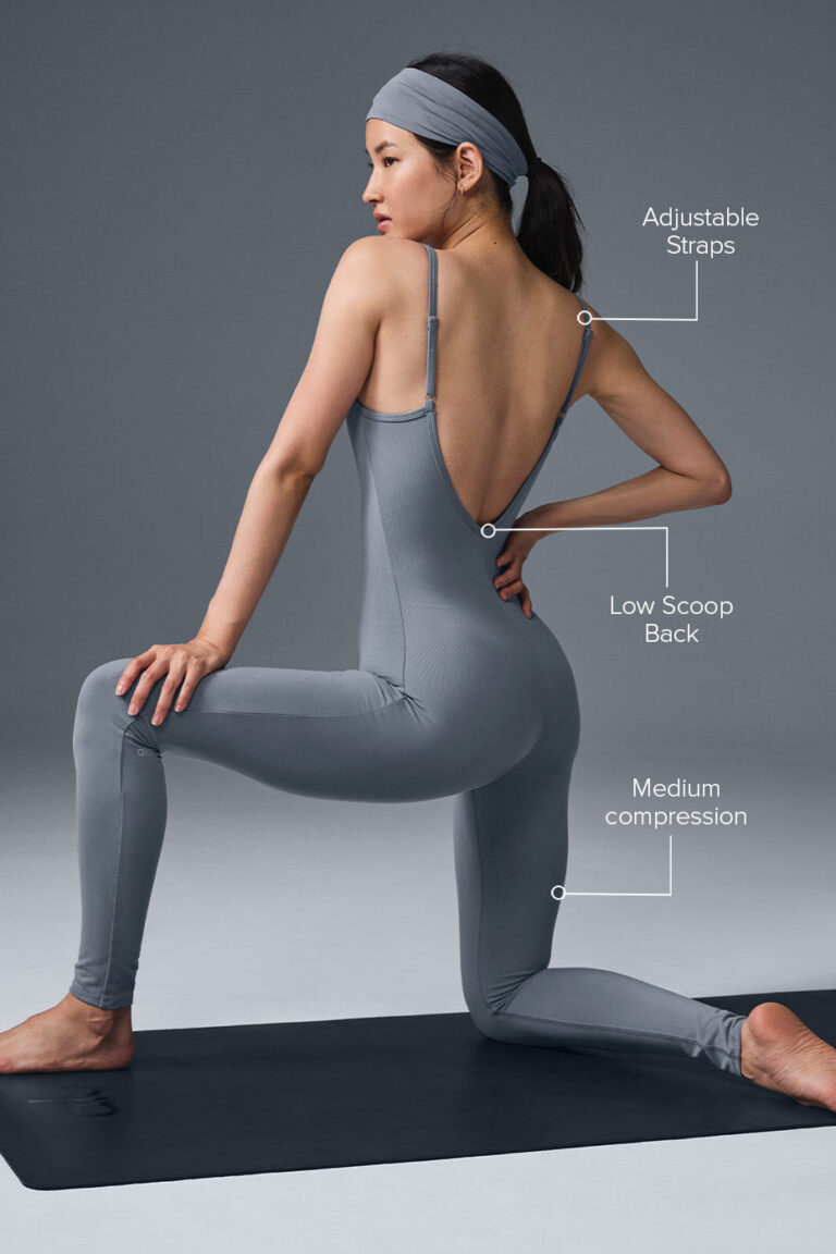 Комбинезон Alo Yoga Airbrush One And Done Onesie «Steel Grey» Женская