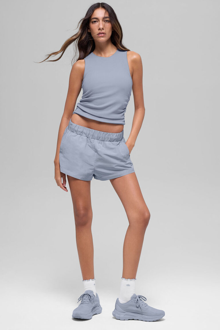 Майка Alo Yoga Ribbed En Pointe Tank «Winter Frost» Женская