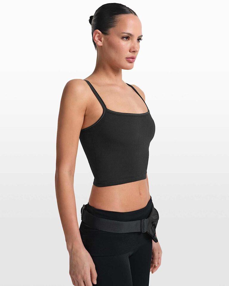 Майка NikeSKIMS Ribbed Seamless Cami Tank Top «Obsidian/Armor» Женская