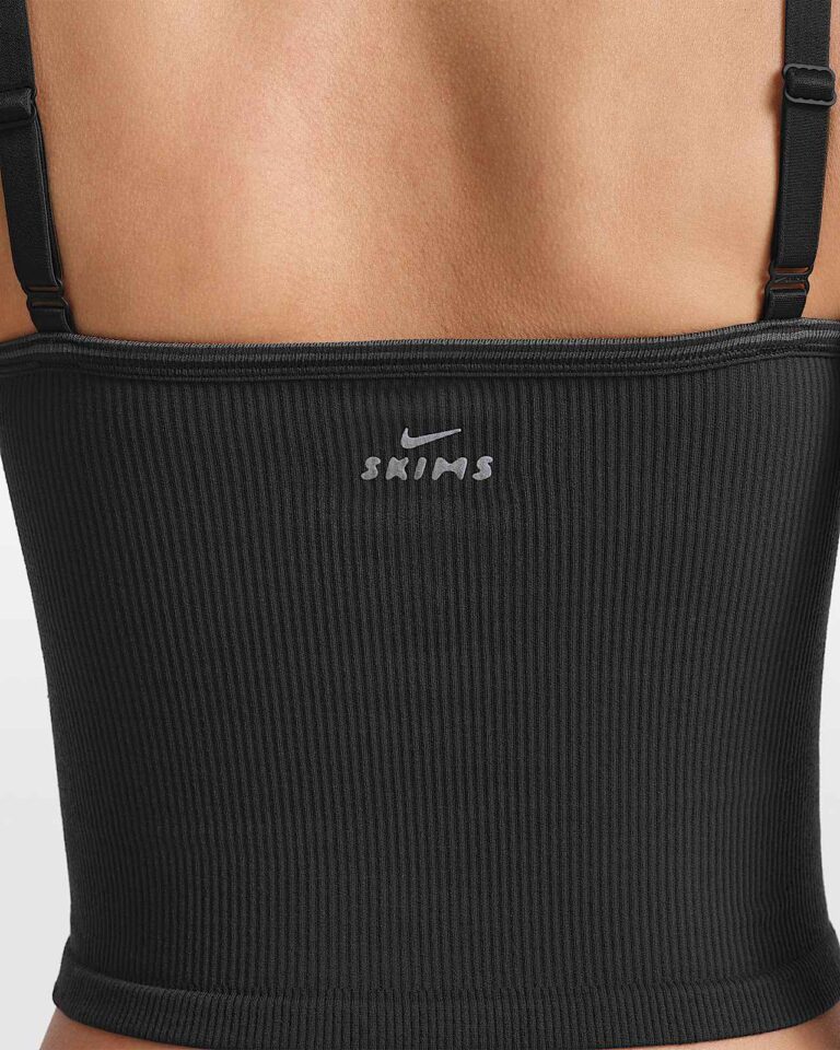 Майка NikeSKIMS Ribbed Seamless Cami Tank Top «Obsidian/Armor» Женская