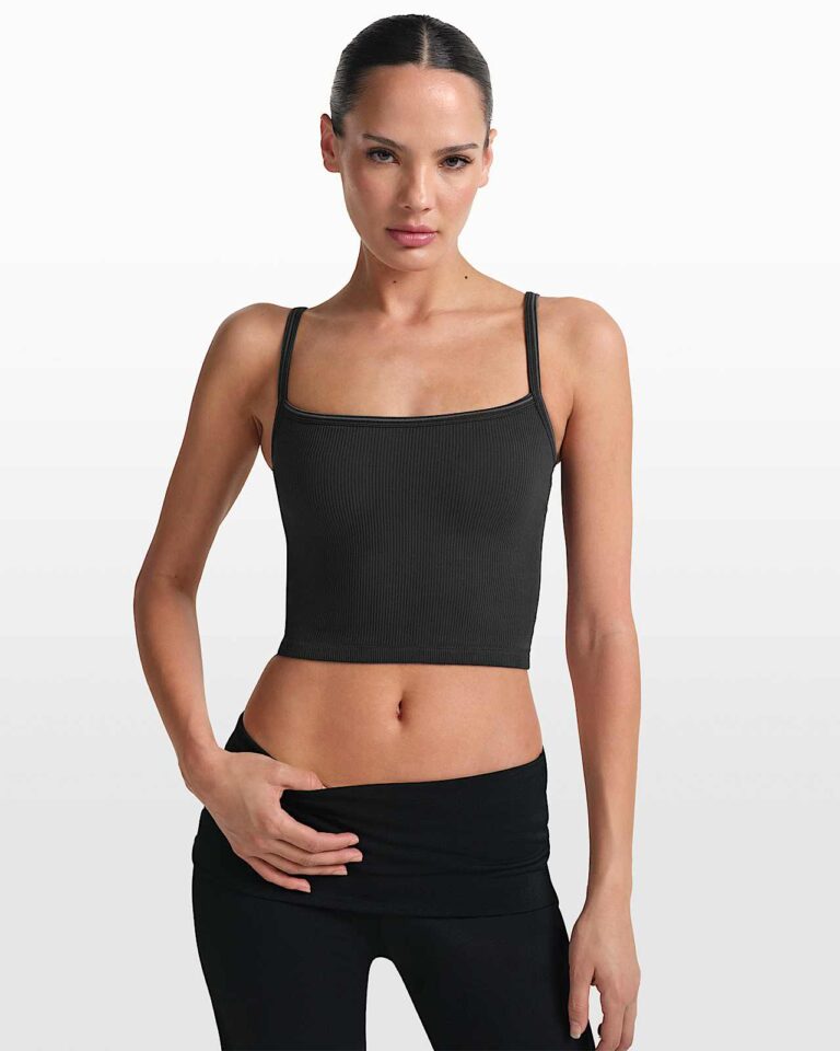 Майка NikeSKIMS Ribbed Seamless Cami Tank Top «Obsidian/Armor» Женская