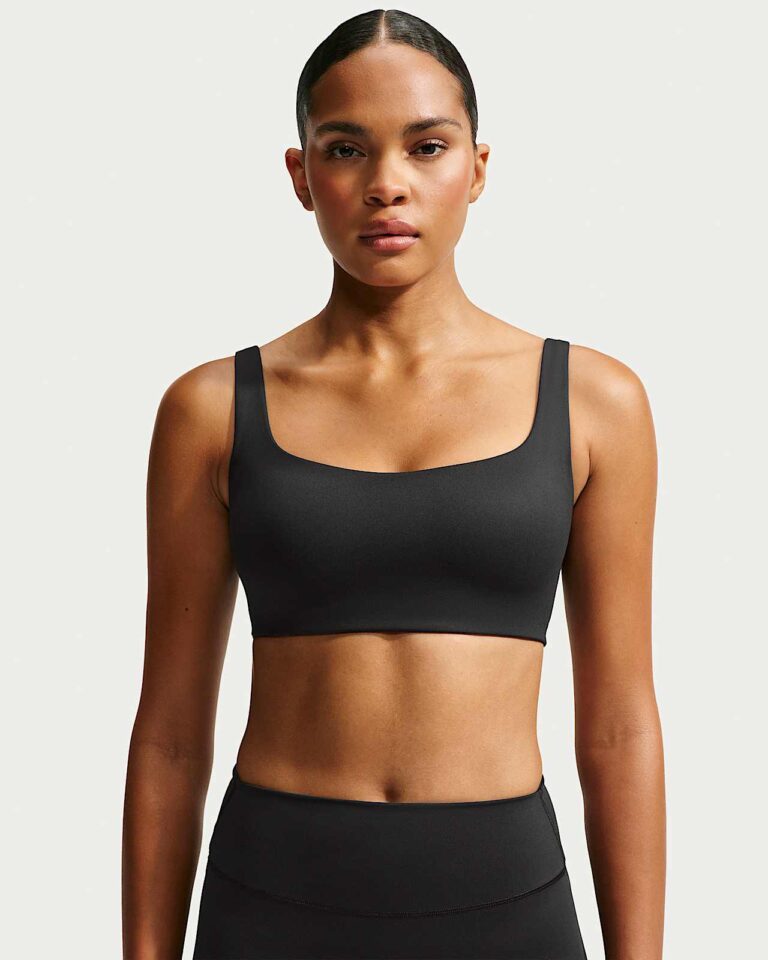 Топ NikeSKIMS Matte Scoop-Neck Bra «Obsidian» Женская