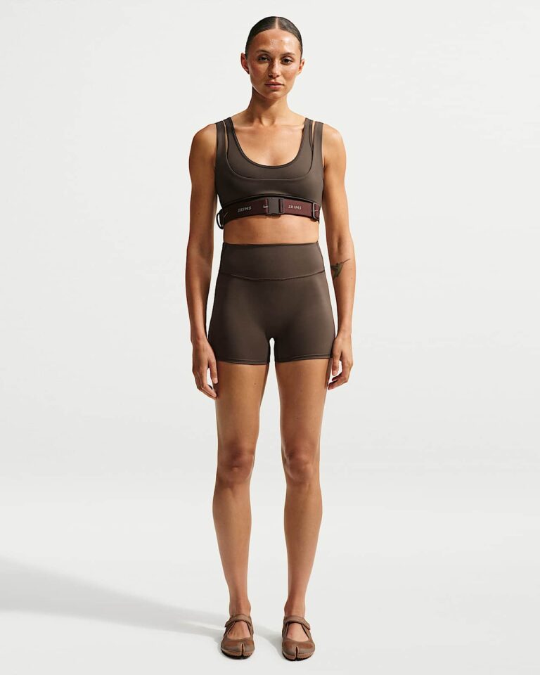 Топ NikeSKIMS Matte Double-Strap Scoop Bra «Dark Sepia» Женская