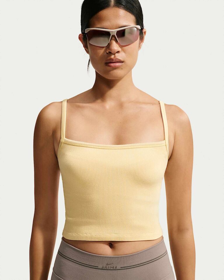 Майка NikeSKIMS Ribbed Seamless Cami Tank Top «Lemon Drop» Женская