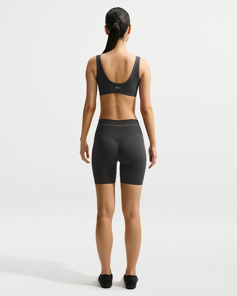 Шорты NikeSKIMS Ribbed Seamless 5″ Shorts «Obsidian/Armor» Женская