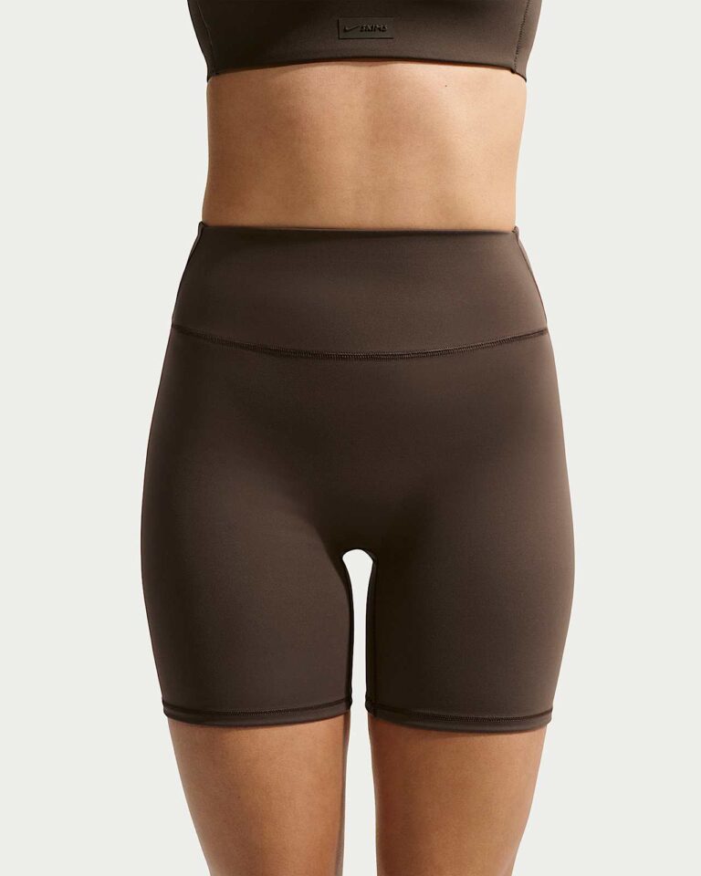 Велосипедки NikeSKIMS Matte High-Waisted 5″ Biker Shorts «Dark Sepia» Женская