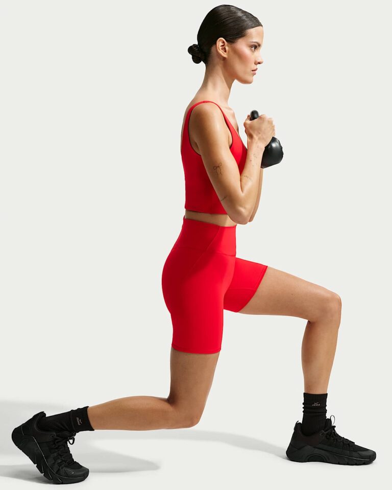 Велосипедки NikeSKIMS Matte High-Waisted 5″ Biker Shorts «University Red» Женская