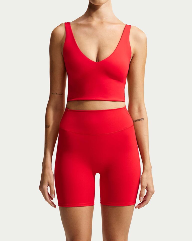 Велосипедки NikeSKIMS Matte High-Waisted 5″ Biker Shorts «University Red» Женская