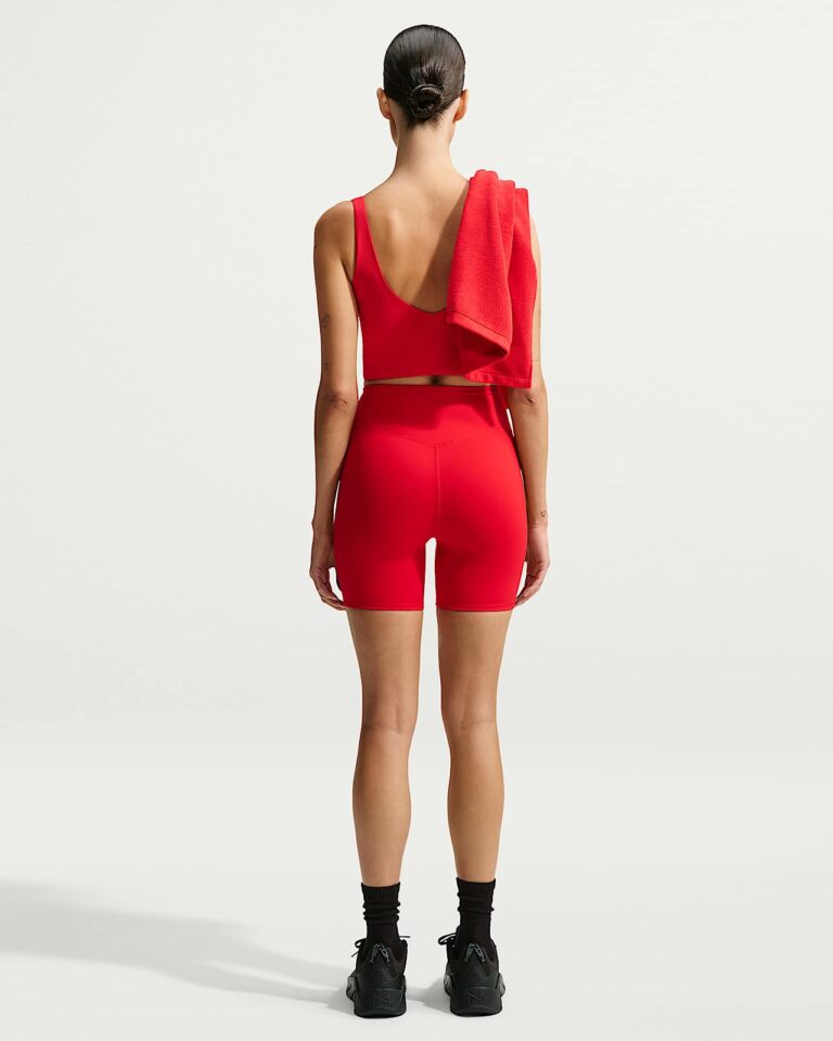 Велосипедки NikeSKIMS Matte High-Waisted 5″ Biker Shorts «University Red» Женская