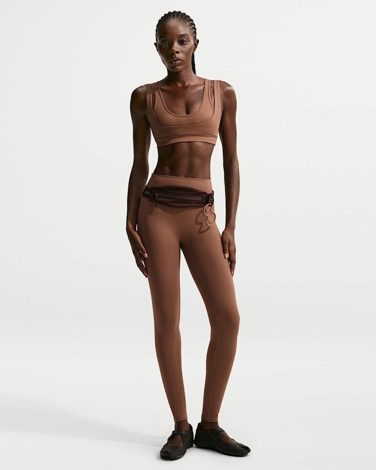 Топ NikeSKIMS Matte Double-Strap Scoop Bra «Carob Brown» Женская