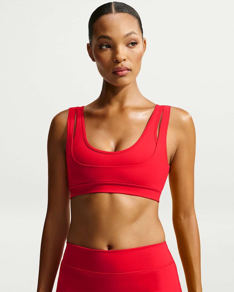 Топ NikeSKIMS Matte Double-Strap Scoop Bra «University Red» Женская