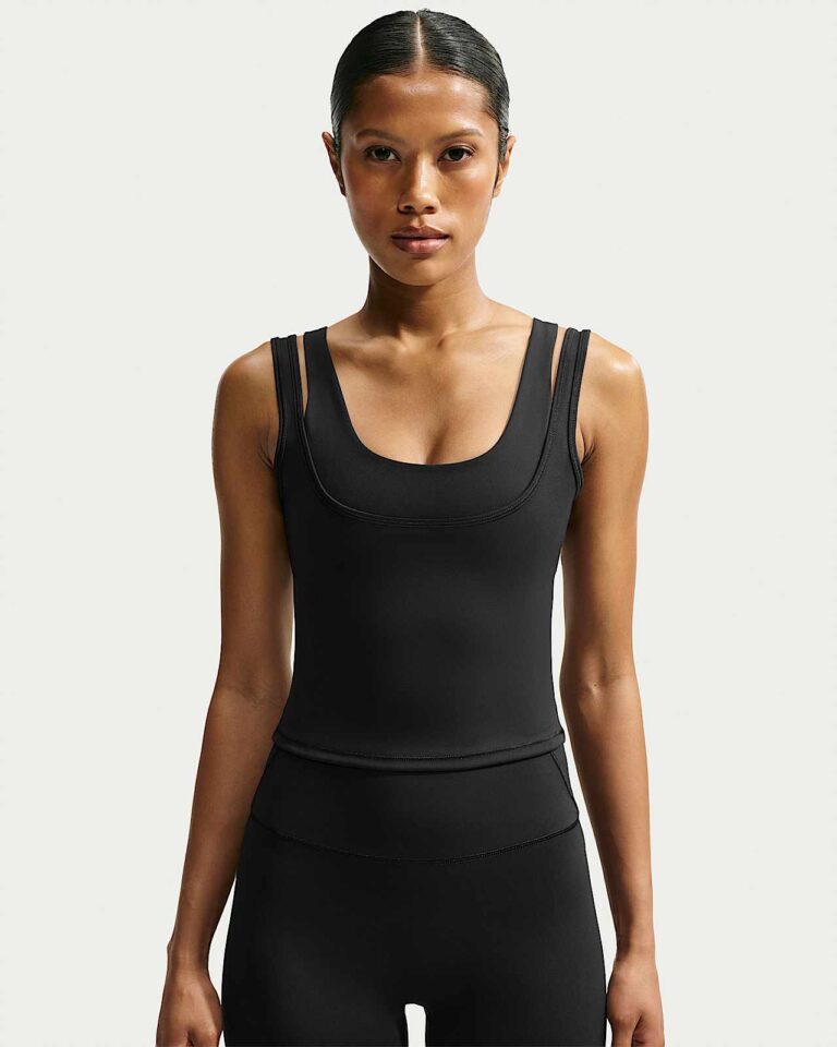 Майка NikeSKIMS Matte Double-Strap Scoop Tank Top «Obsidian» Женская