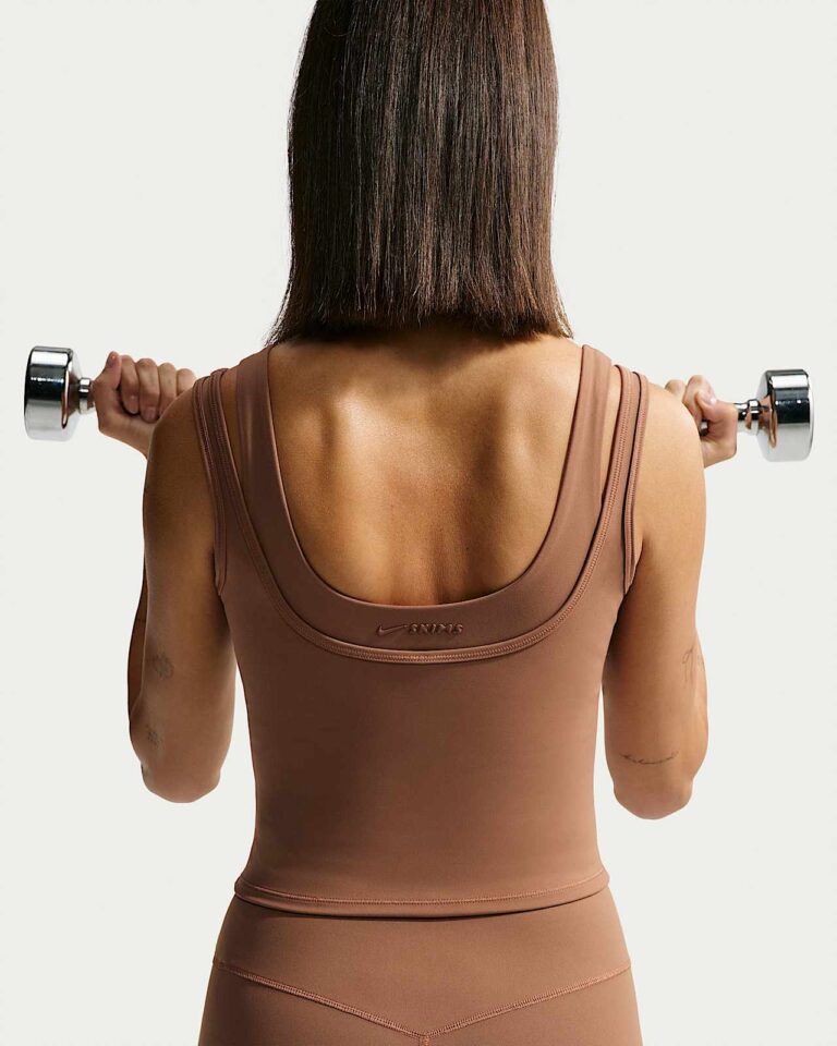 Майка NikeSKIMS Matte Double-Strap Scoop Tank Top «Carob Brown» Женская