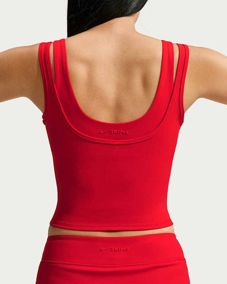 Майка NikeSKIMS Matte Double-Strap Scoop Tank Top «University Red» Женская