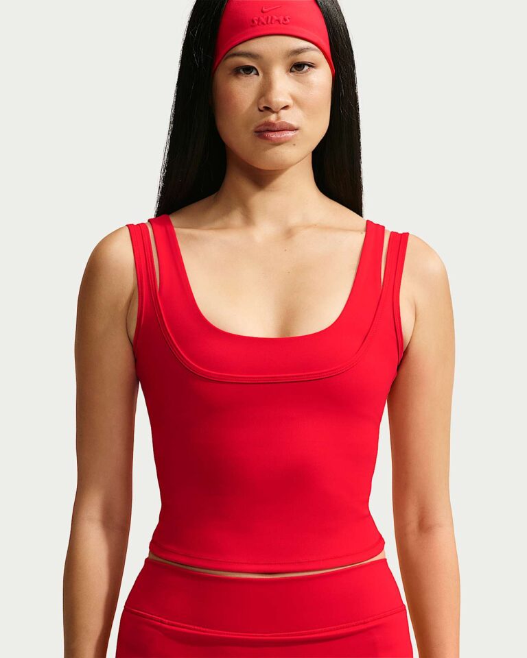 Майка NikeSKIMS Matte Double-Strap Scoop Tank Top «University Red» Женская