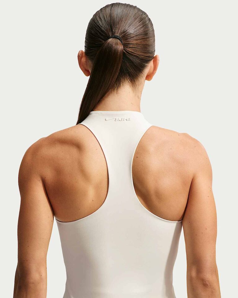 Майка NikeSKIMS Matte Mock-Neck Racerback Tank Top «Actv Ivory» Женская