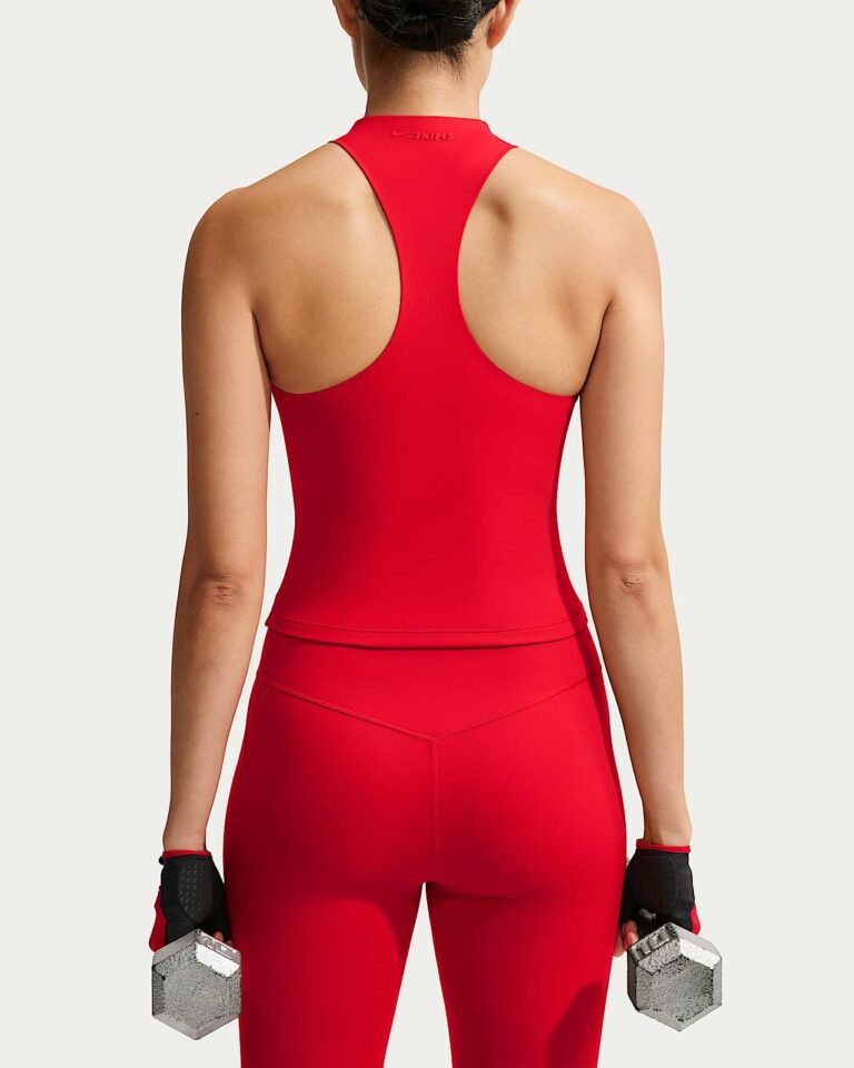 Майка NikeSKIMS Matte Mock-Neck Racerback Tank Top «University Red» Женская
