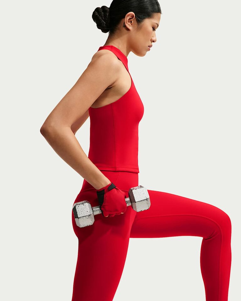 Майка NikeSKIMS Matte Mock-Neck Racerback Tank Top «University Red» Женская