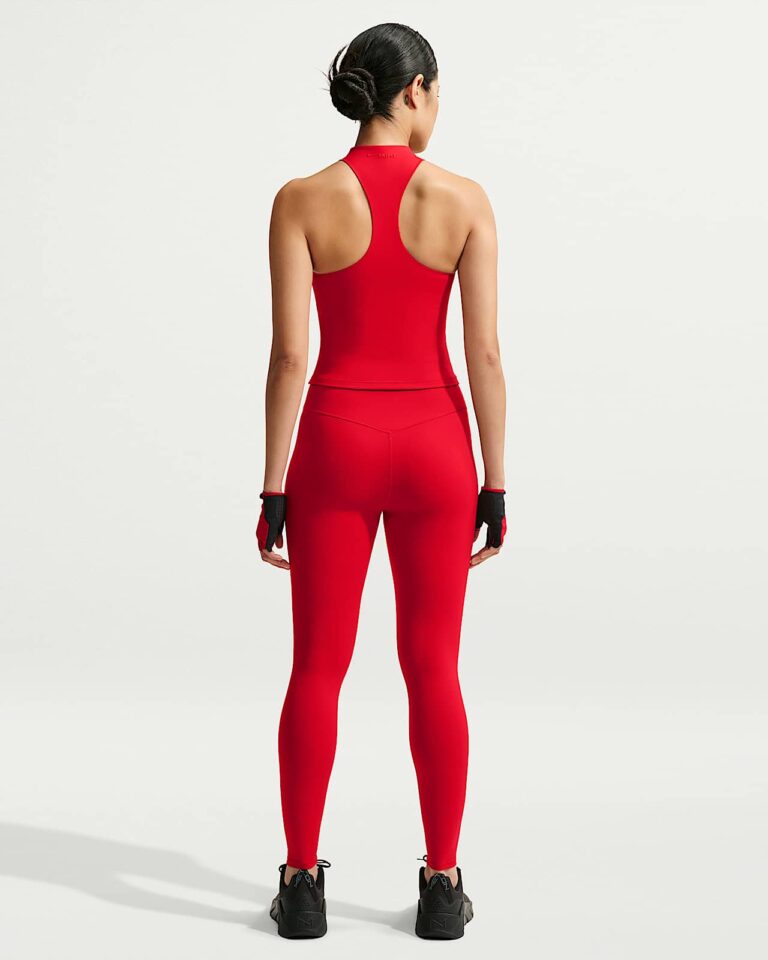 Майка NikeSKIMS Matte Mock-Neck Racerback Tank Top «University Red» Женская