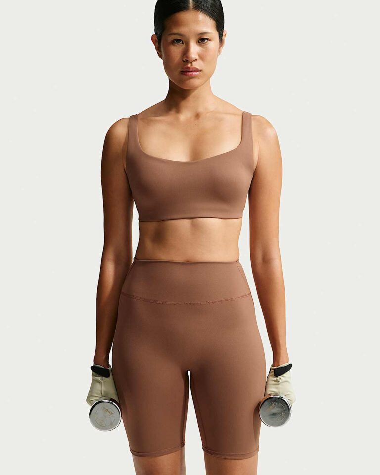 Топ NikeSKIMS Matte Scoop-Neck Bra «Carob Brown» Женская