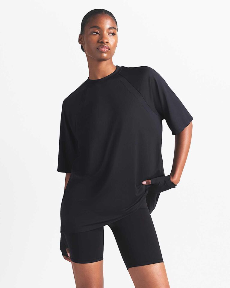 Футболка NikeSKIMS Airy Oversized T-Shirt «Obsidian» Женская