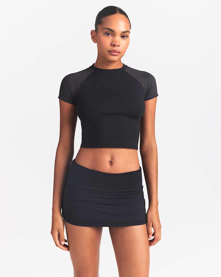 Юбка-шорты NikeSKIMS Airy Fold-Over Waistband Skort «Obsidian» Женская