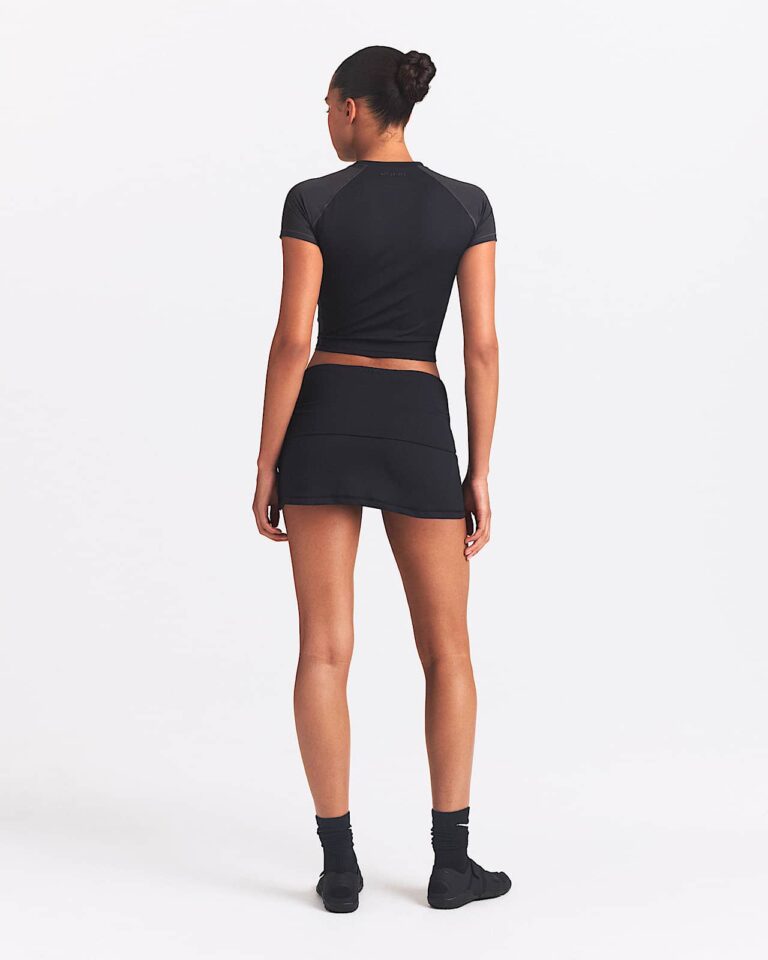 Юбка-шорты NikeSKIMS Airy Fold-Over Waistband Skort «Obsidian» Женская