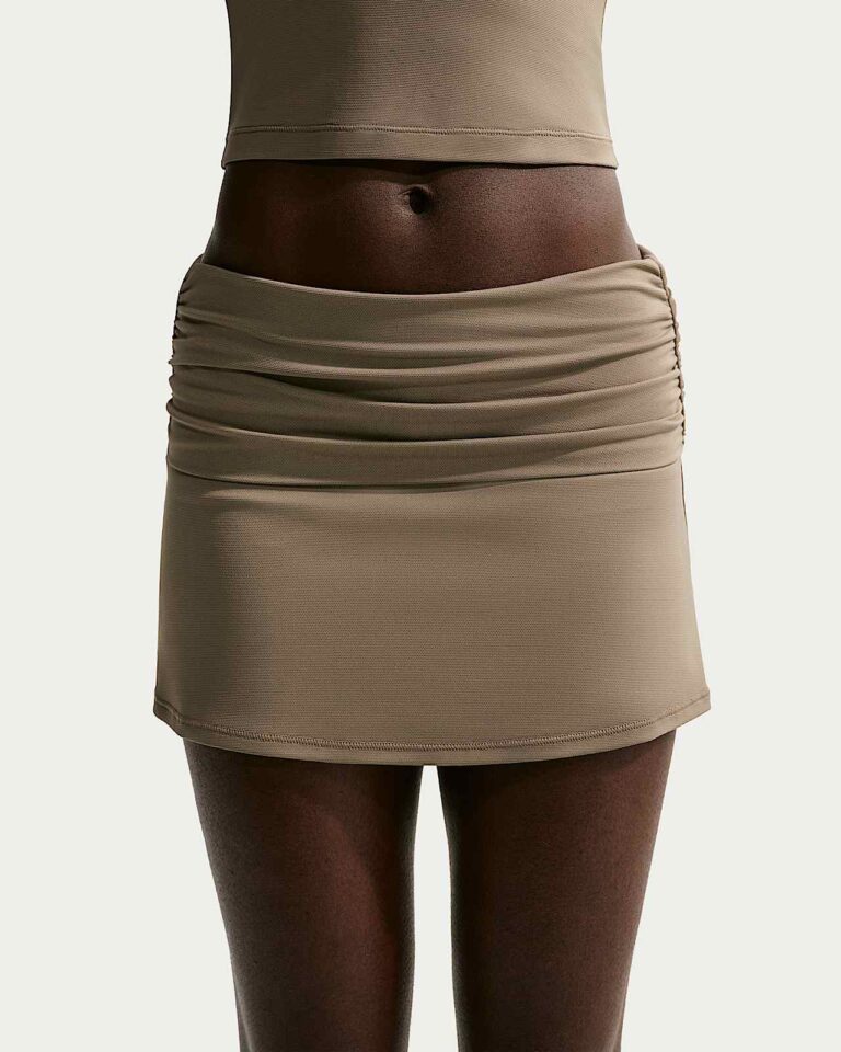 Юбка-шорты NikeSKIMS Airy Fold-Over Waistband Skort «Driftwood» Женская