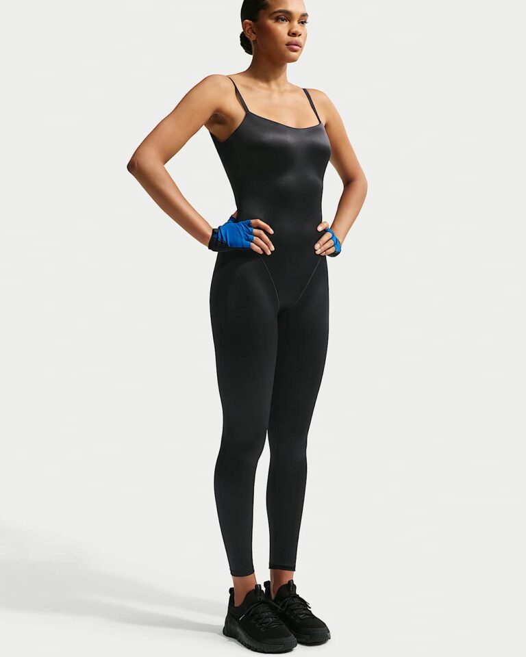 Боди NikeSKIMS Satin Shine Cami Bodysuit «Obsidian» Женская