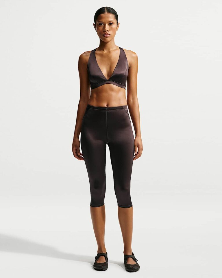 Леггинсы NikeSKIMS Satin Shine High-Waisted 17″ Leggings with Drawcord «Phoenix» Женская