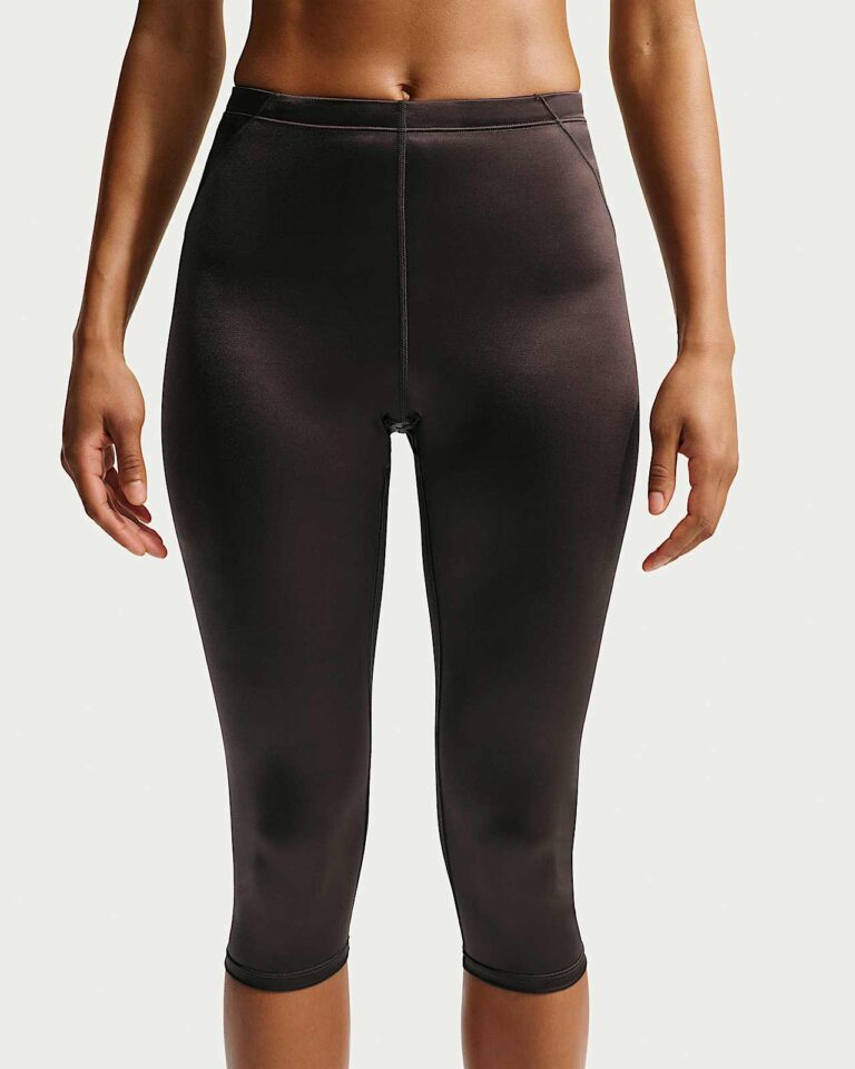 Леггинсы NikeSKIMS Satin Shine High-Waisted 17″ Leggings with Drawcord «Phoenix» Женская