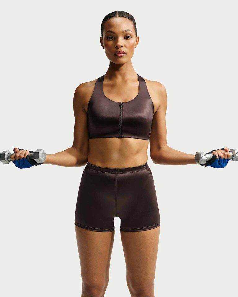Топ NikeSKIMS Satin Shine Front-Zip Bra «Phoenix» Женская