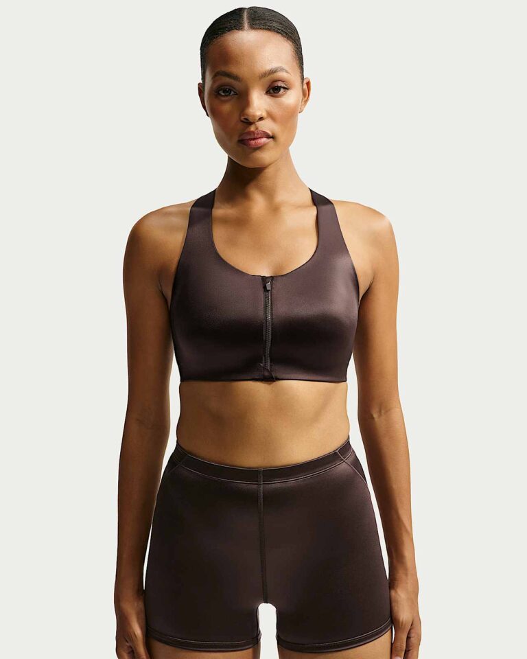 Топ NikeSKIMS Satin Shine Front-Zip Bra «Phoenix» Женская