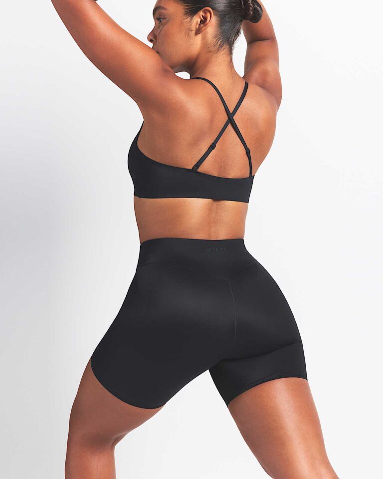 Велосипедки NikeSKIMS Satin Shine High-Waisted 5″ Biker Shorts «Obsidian» Женская