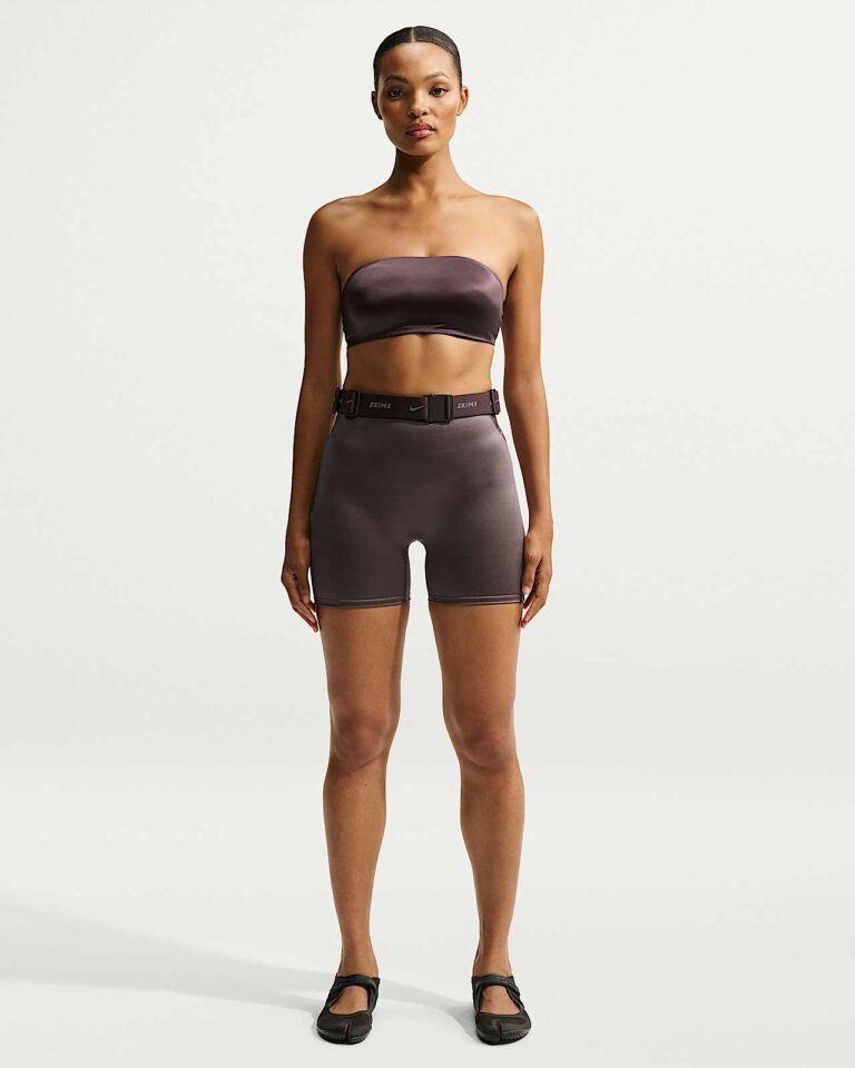 Велосипедки NikeSKIMS Satin Shine High-Waisted 5″ Biker Shorts «Resin» Женская