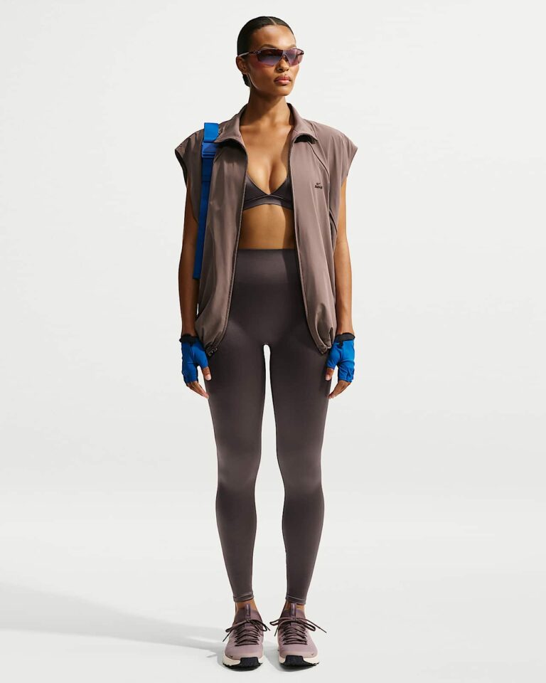 Леггинсы NikeSKIMS Satin Shine High-Waisted Bonded 26″ Leggings «Resin» Женская