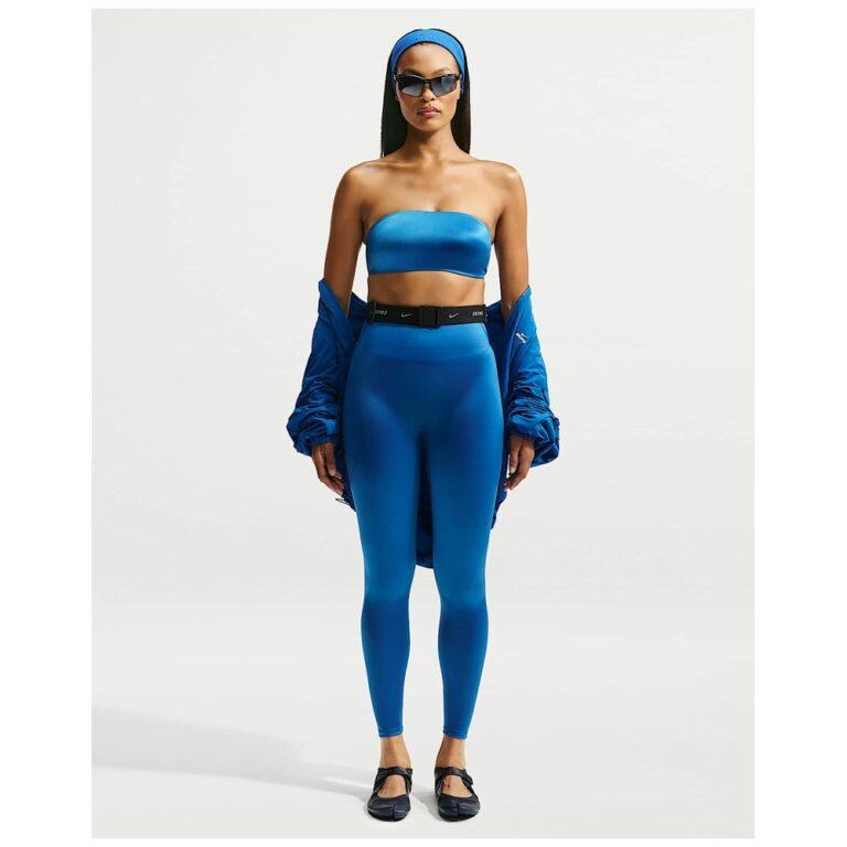 Леггинсы NikeSKIMS Satin Shine High-Waisted Bonded 26″ Leggings «Cobalt» Женская