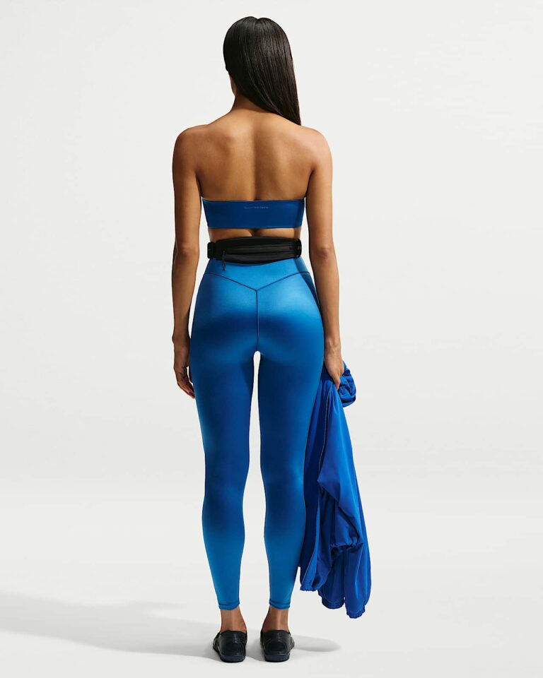 Леггинсы NikeSKIMS Satin Shine High-Waisted Bonded 26″ Leggings «Cobalt» Женская