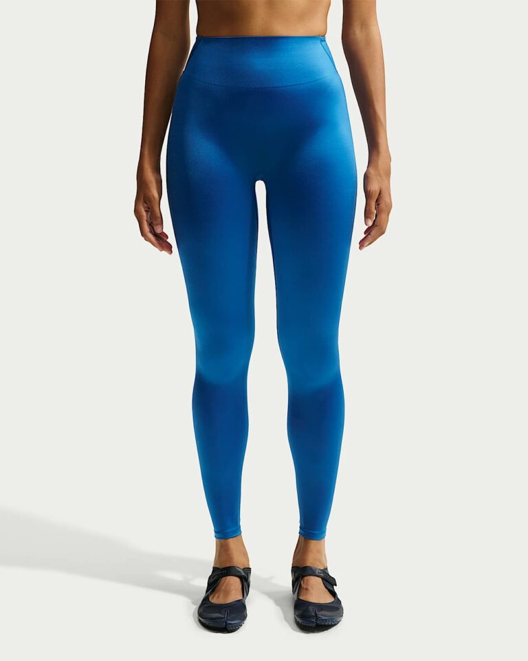 Леггинсы NikeSKIMS Satin Shine High-Waisted Bonded 26″ Leggings «Cobalt» Женская