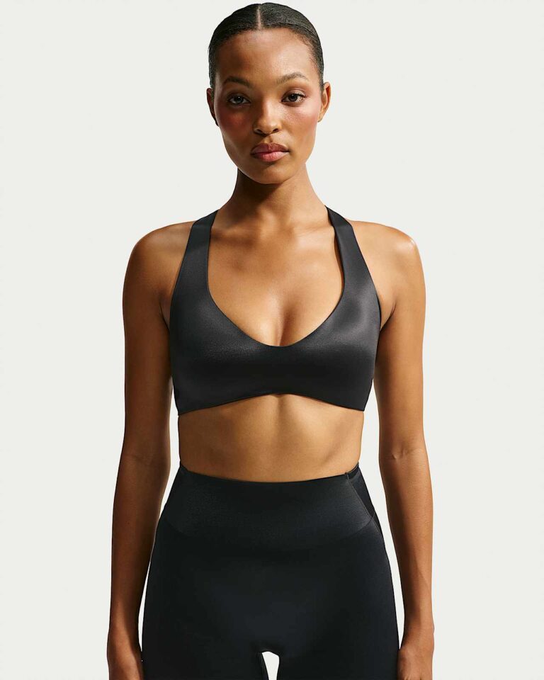 Топ NikeSKIMS Satin Shine Plunge Bra «Obsidian» Женская