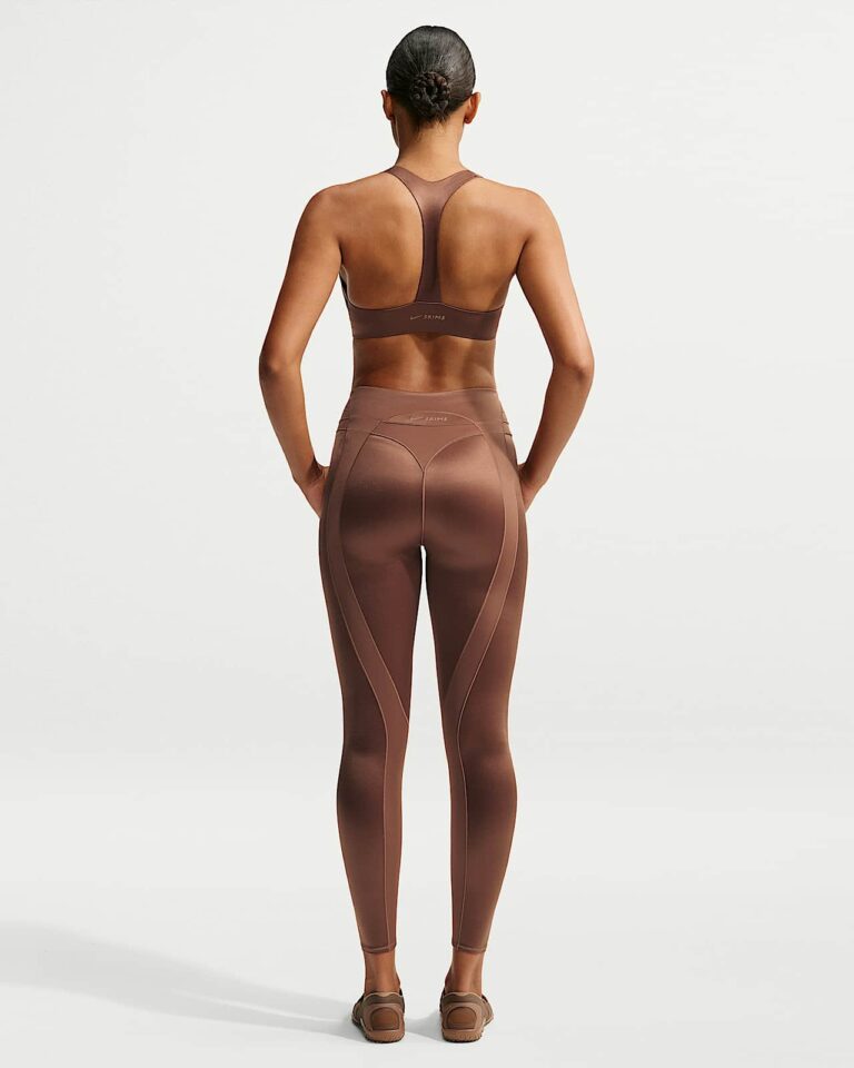Топ NikeSKIMS Satin Shine Plunge Bra «Carob Brown» Женская